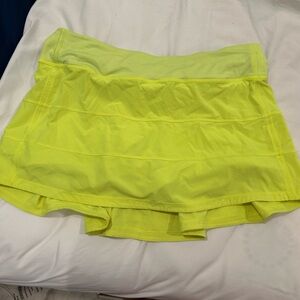 Highlighter yellow Lulu mid rise skirt